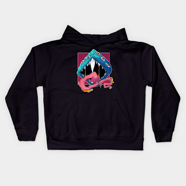 Monster Dice Kids Hoodie by Mike's Prints